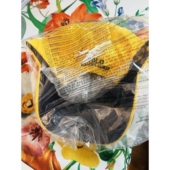 Polo Ralph Lauren Embroidered BIG Polo Bear Chino Cap Hat Yellow - New With Tags - Picture 5 of 16